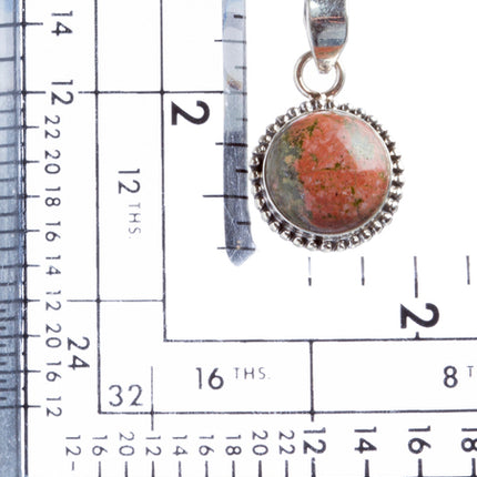 925 Sterling Silver Natural Gemstones Jasper Pendant FJSVP2100 - Accessoriesforever