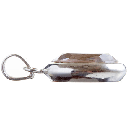 925 Sterling Silver Natural Gemstones White Topaz Pendant FJSVP2095 - Accessoriesforever