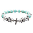 Cross Jewelry Crystal Rhinestone Fascinating Stretch Bracelet B463 Turquoise