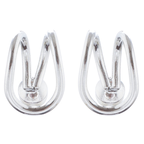 Simple Trendy  Pearl Fashion Ear Cuff E1006 Silver - Accessoriesforever