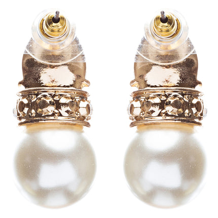 Bridal Wedding Jewelry Crystal Rhinestone Elegant Tear Drop Earrings E863 Gold - Accessoriesforever