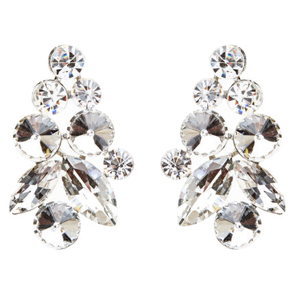 Bridal Wedding Jewelry Crystal Rhinestone Beautiful Embroidered Necklace J513SV - Accessoriesforever
