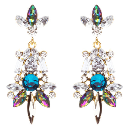 Striking Fashion Crystal Rhinestone Rare Elegant Dangle Earrings E827 Multi