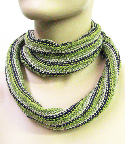 Fashion Skinny Scarf Neck Warmer Olive Green