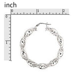 Trendi Italian Twisted 6mm x 30mm Hoop 925 Sterling