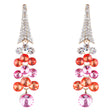 Dressy Beautiful Sparkle Crystal Rhinestone Dangle Fashion Earrings E966 Pink