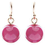 Unique Fashion Crystal Rhinestone Fan Charm Necklace And Earrings JN222 Pink