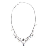 Bridal Wedding Jewelry Crystal Rhinestone Alluring Faux Pearl Necklace J581 SLV