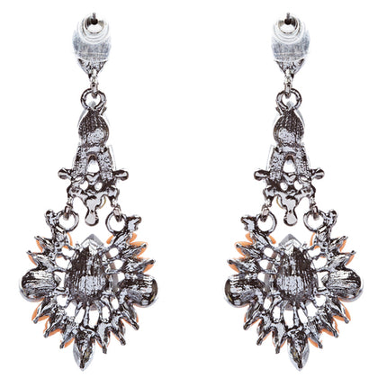 Beautiful Crystal Rhinestone Bead Multi Shape Dangle Drop Fashion Earrings Brown - Accessoriesforever
