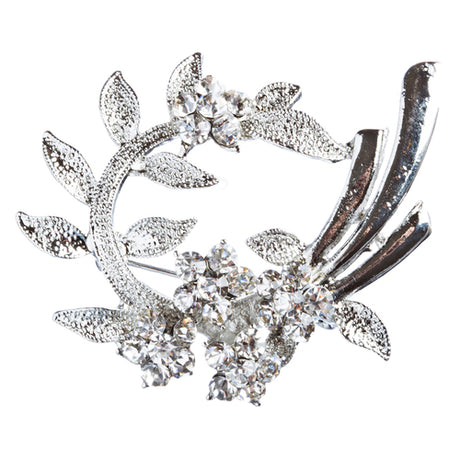 Bridal Wedding Jewelry Crystal Rhinestone Beautiful Brooch Pin BH170 Silver
