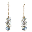 Trendy Design Crystal Rhinestone Lovely Cluster Balls Dangle Earrings E846 Blue