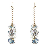 Trendy Design Crystal Rhinestone Lovely Cluster Balls Dangle Earrings E846 Blue
