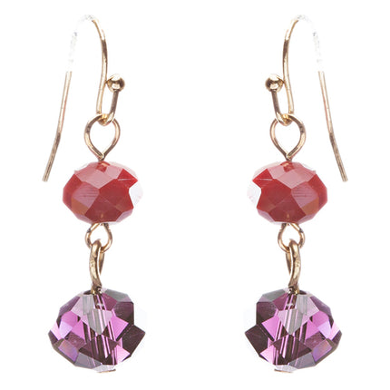 Exotic Multi Layered Colorful Bead Drape Design Fashion Statement Set JN267 Red - Accessoriesforever