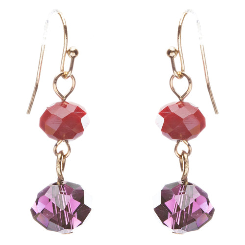 Exotic Multi Layered Colorful Bead Drape Design Fashion Statement Set JN267 Red - Accessoriesforever
