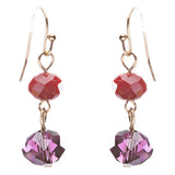 Exotic Multi Layered Colorful Bead Drape Design Fashion Statement Set JN267 Red