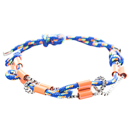 Trendy Stylish Woven Box Chain Beautiful Adjustable Fashion Bracelet B444 Orange - Accessoriesforever