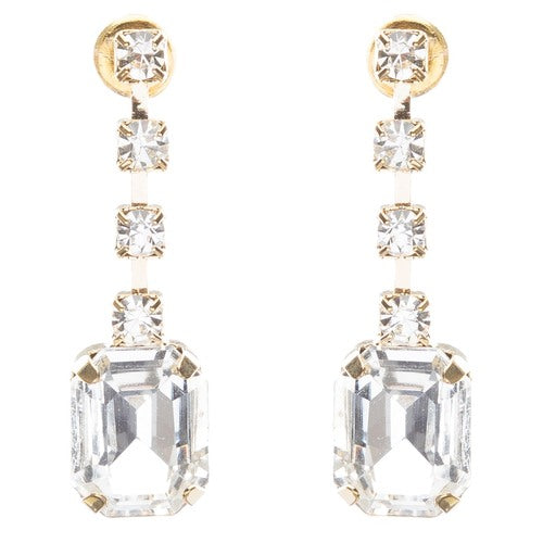 Bridal Wedding Jewelry Crystal Rhinestone Alluring Faux Pearl Necklace J581 Gold - Accessoriesforever