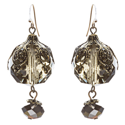 Contemporary Fashion Stunning Linear Glass Beads Dangle Earrings E840 Olive - Accessoriesforever