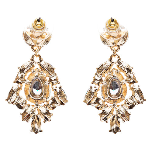 Modern Fashion Crystal Rhinestone Stylish Dangle Earrings E707 Green - Accessoriesforever