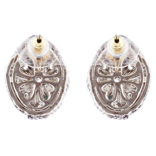 Sophisticated Classic Gorgeous Two-Tone Crystal Rhinestone Earrings E1001 GDSV