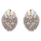 Sophisticated Classic Gorgeous Two-Tone Crystal Rhinestone Earrings E1001 GDSV