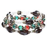 Modern Fashion Crystal Rhinestone Vibrant Fun Wrap Stretch Bracelet B465 Multi