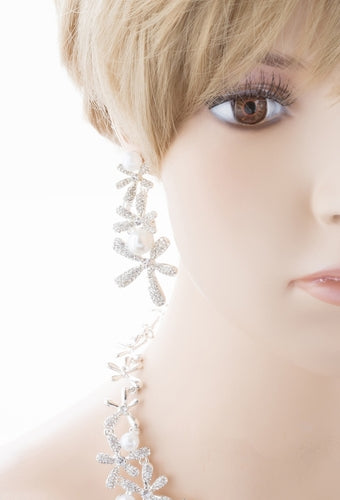 Bridal Wedding Jewelry Crystal Rhinestone Accurately Crafted Necklace J548 SV