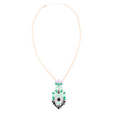 Beautiful Unique Colorful Pendant Statement Jewelry Fashion Necklace Gold Green