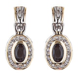 Sophisticated Classic Gorgeous Two-Tone Dangle Style Earrings E1000 Gold Black
