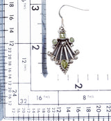925 Sterling Silver Natural Gemstones Peridot Dangle Earrings FJSVE2160