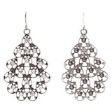 Multi Teardrop Dangle Fashion Earrings Antique Silver