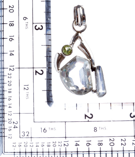 925 Sterling Silver Natural Gemstones Quartz Pendant FJSVP2064