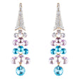 Dressy Beautiful Sparkle Crystal Rhinestone Dangle Fashion Earrings E966 Blue