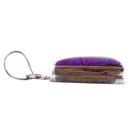 925 Sterling Silver Natural Gemstones Purple Copper Turquoise Pendant FJSVP2097 - Accessoriesforever