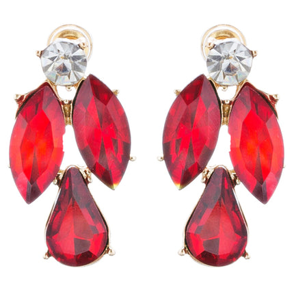 Beautiful Stylish Trendy Crystal Statement Necklace Jewelry Set JN270 Red - Accessoriesforever
