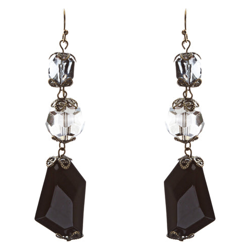Contemporary Fashion Extraordinary Charms In Various Shapes Earrings E837 Black