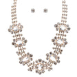 Bridal Wedding Jewelry Crystal Rhinestone Sophisticated Layout Necklace J529Gold