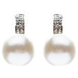 Bridal Wedding Jewelry Pearl Rhinestone Linear Ivory