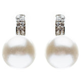 Bridal Wedding Jewelry Pearl Rhinestone Linear Ivory