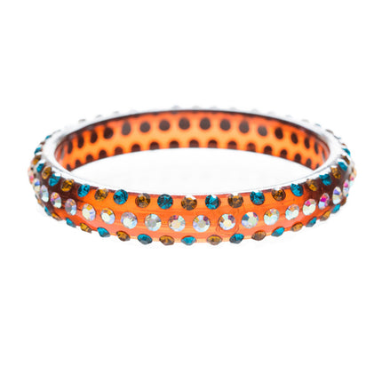 Beautiful Dazzle Crystal Rhinestone Stylish Translucent Bangle Bracelet Brown