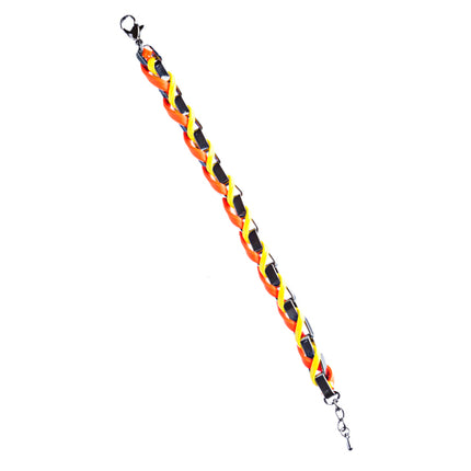 Casual Design Ordinary Yet Striking Wrap Around Braided Link Bracelet B487Orange - Accessoriesforever