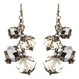 Modern Fashion Crystal Rhinestone Cute Cluster Design Dangle Earrings E833 Gray