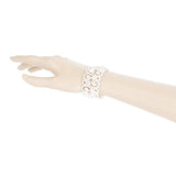 Bridal Wedding Prom Jewelry Crystal Rhinestone Vintage Stretch Bracelet B537 SV