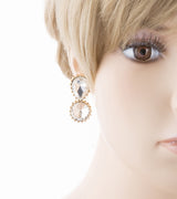 Bridal Wedding Jewelry Prom Simple Sparkle Fashion Dangle Earrings E974 Gold