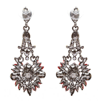 Bridal Wedding Jewelry Crystal Rhinestone Intriguing Fashion Earrings E726 Blue - Accessoriesforever