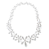 Bridal Wedding Jewelry Crystal Rhinestone Accurately Crafted Necklace J548 SV