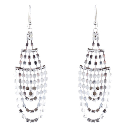 Bridal Wedding Jewelry Crystal Rhinestone Dazzling Drape Dangle Earrings E984 SV - Accessoriesforever