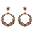 Striking Fashion Crystal Rhinestone Intricate Arrangement Earrings ER828 Red
