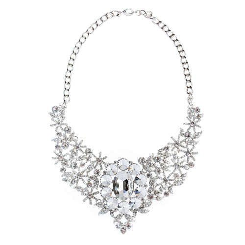 Bridal Wedding Jewelry Crystal Rhinestone Enthrallingly Beautiful Necklace J520C