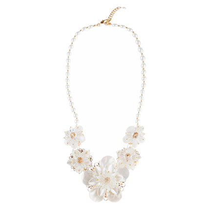 Enchanting Floral Design Bridal Wedding Bold Statement Necklace Set JN288 Gold - Accessoriesforever